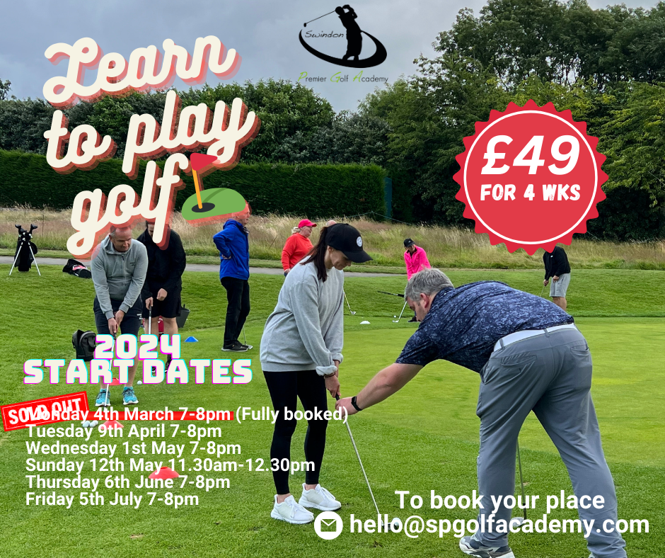 2024 “LEARN TO PLAY” GOLF ADULT CLASS DATES NOW AVAILABLE TO BOOK!